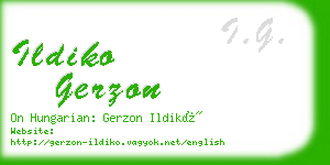 ildiko gerzon business card